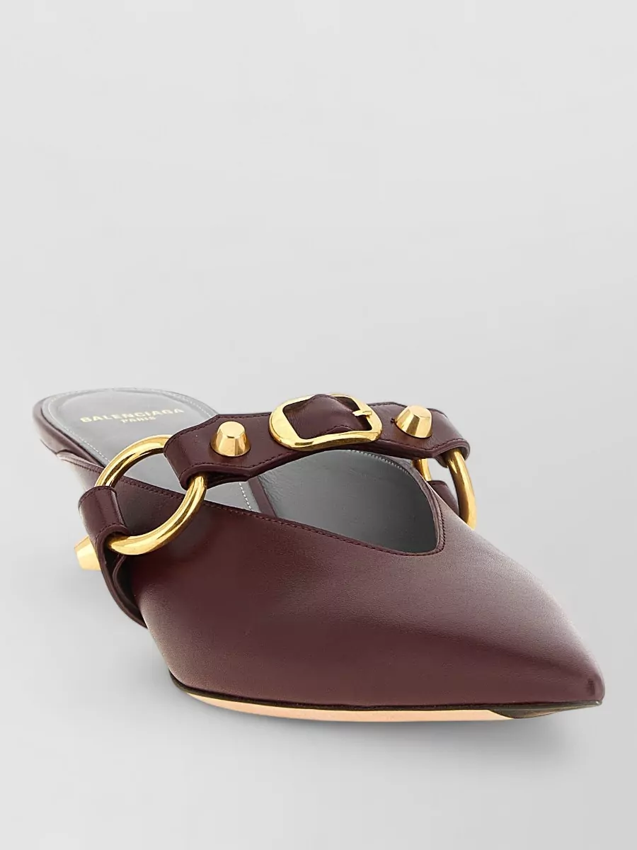 Balenciaga leather city mules