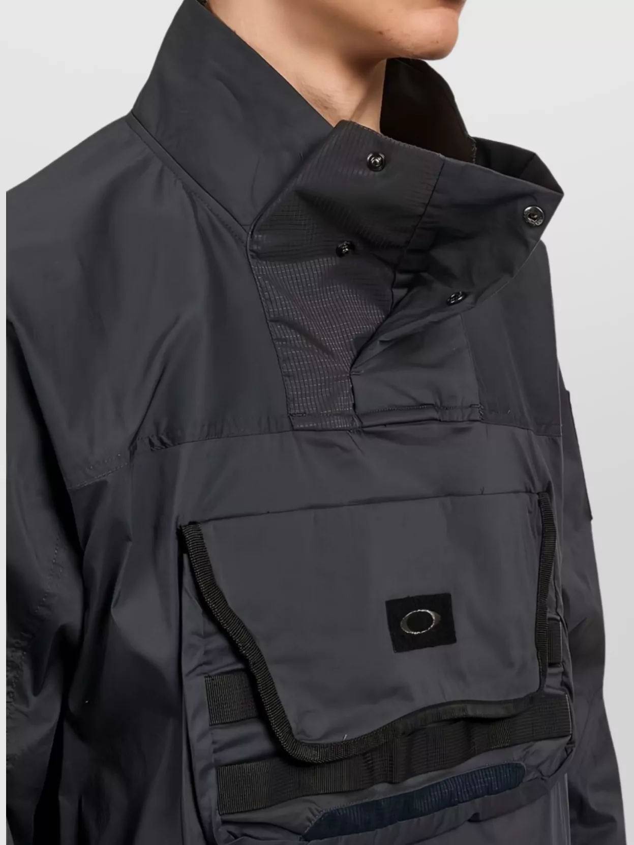 Oakley Versatile Jacket With High Collar And Cuffs In Black