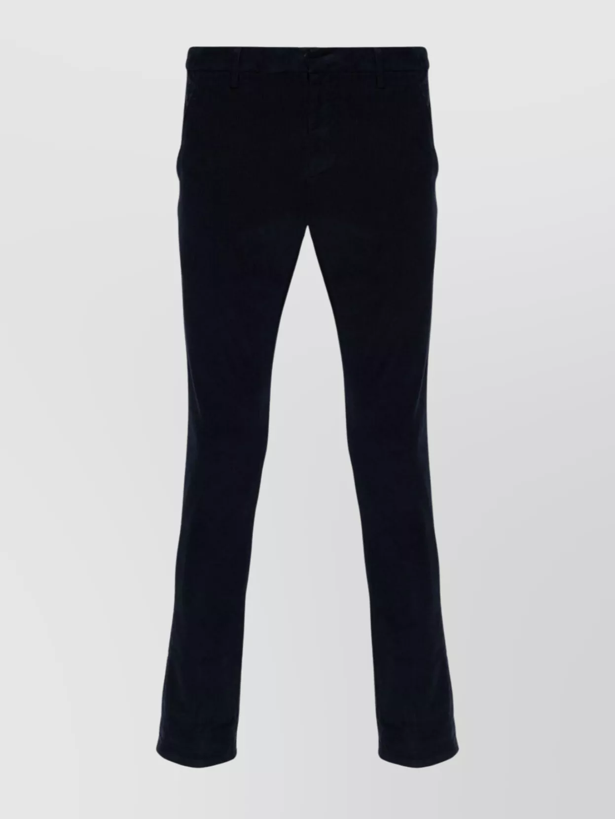 Dondup Gaubert Stretch Cotton Trousers In Black