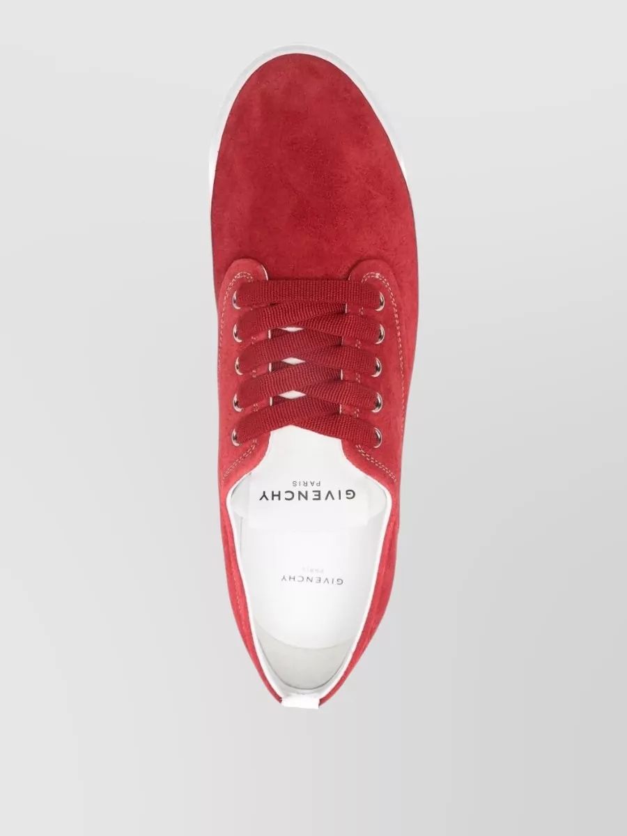 Givenchy Low Top Sneakers Suede Round Toe Rubber