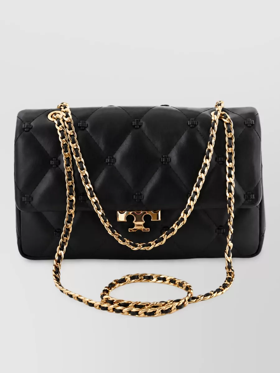 Tory Burch bunny knot lambskin shoulder bag