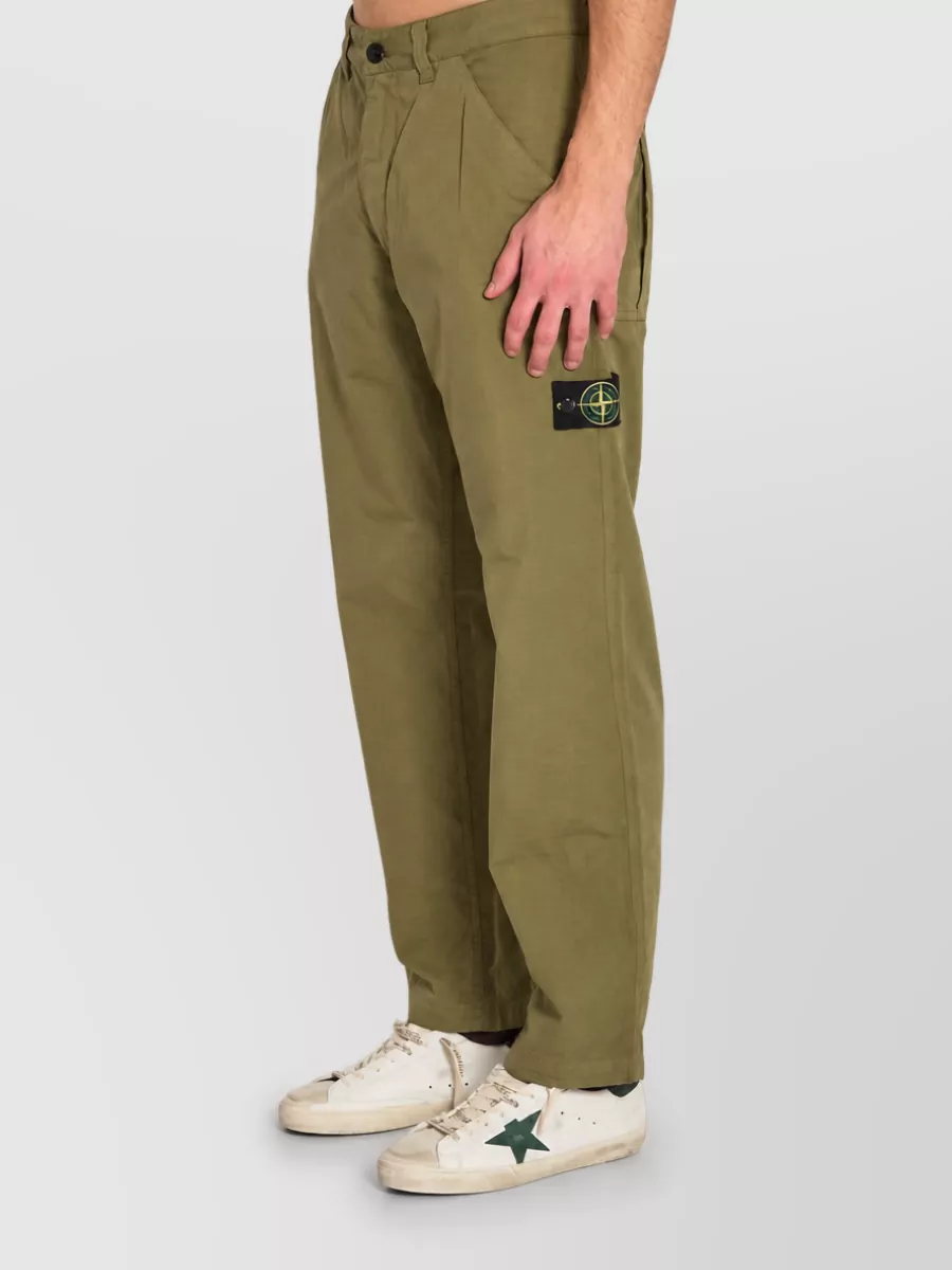 Stone Island Cotton Straight-Leg Trousers