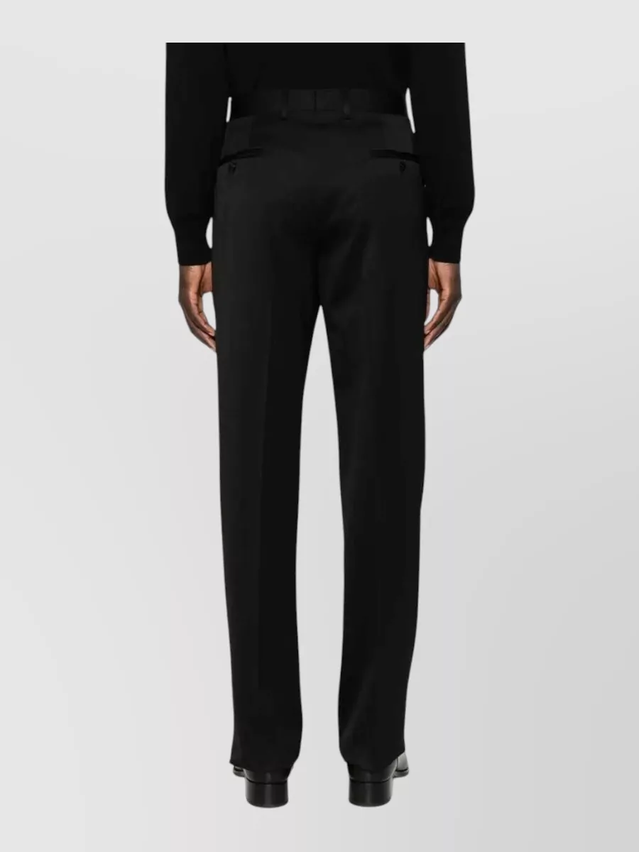 Lardini Wool Straight-Leg Tailored Trousers