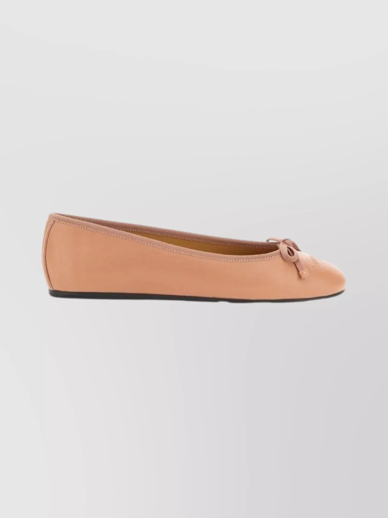 Ferragamo Nappa Ballerina Shoes Bow Detail In Orange