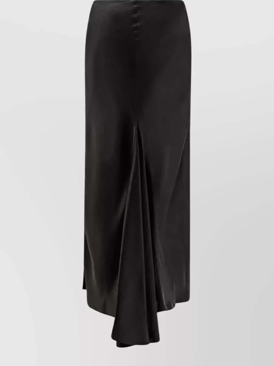 Pinko Cotton Draped High-Rise Skirt