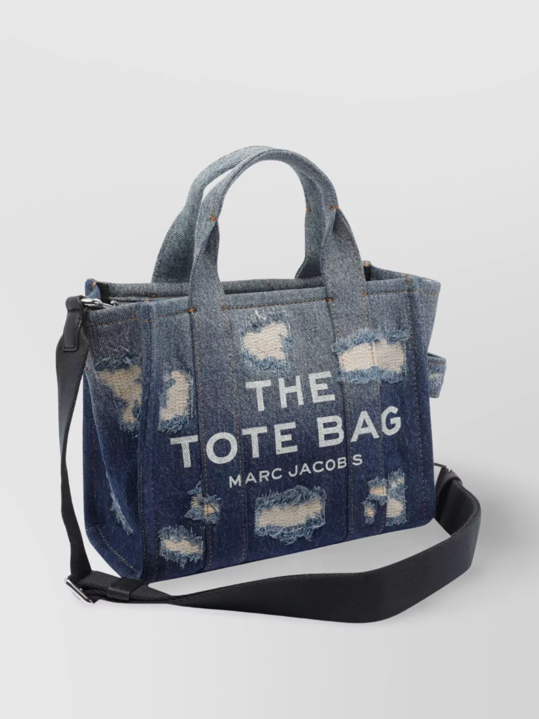 Marc Jacobs Distressed Small Tote Bag With Side Pocket