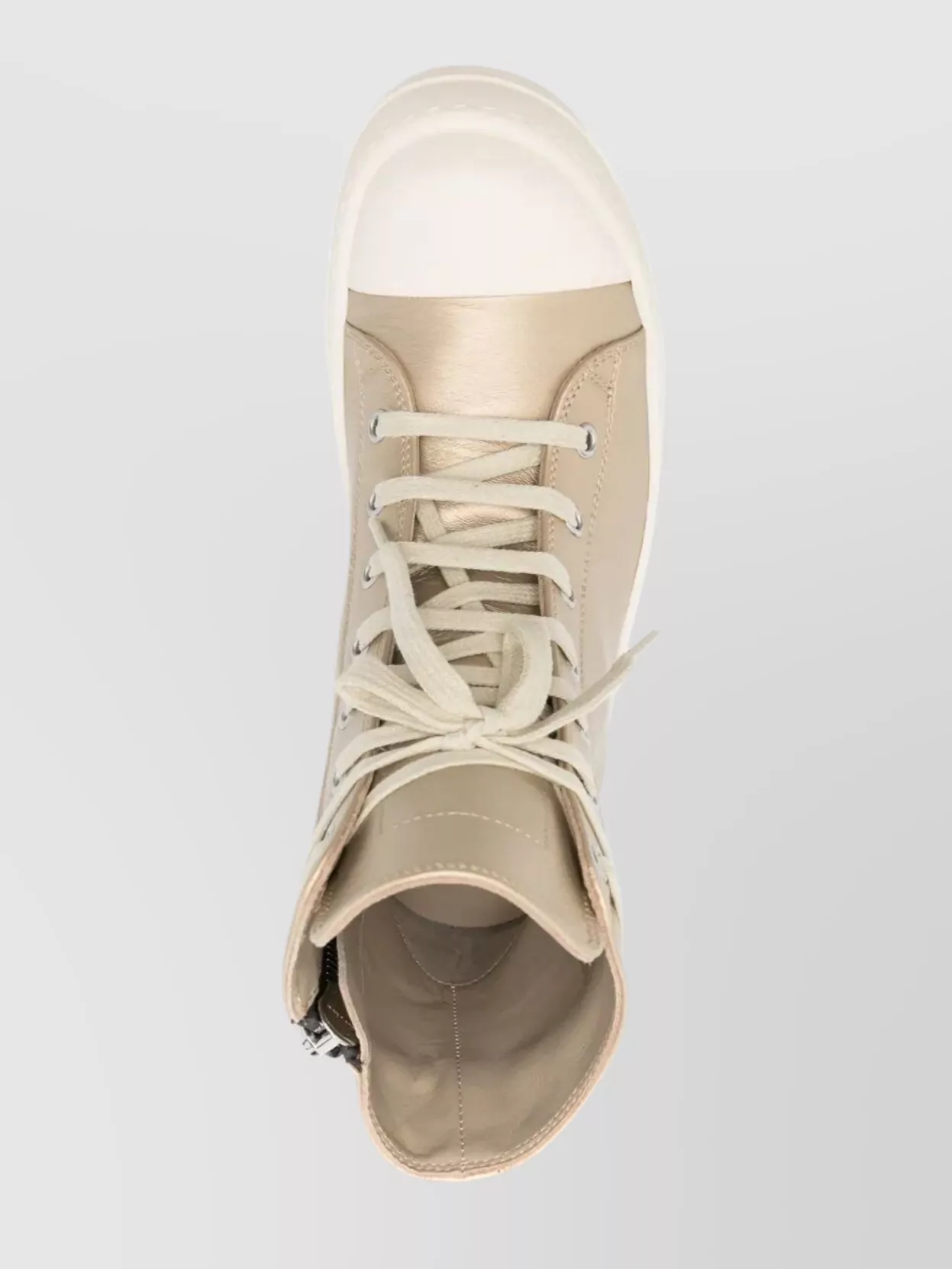 Rick Owens Leather High-top Sneakers Eyelet Detailing