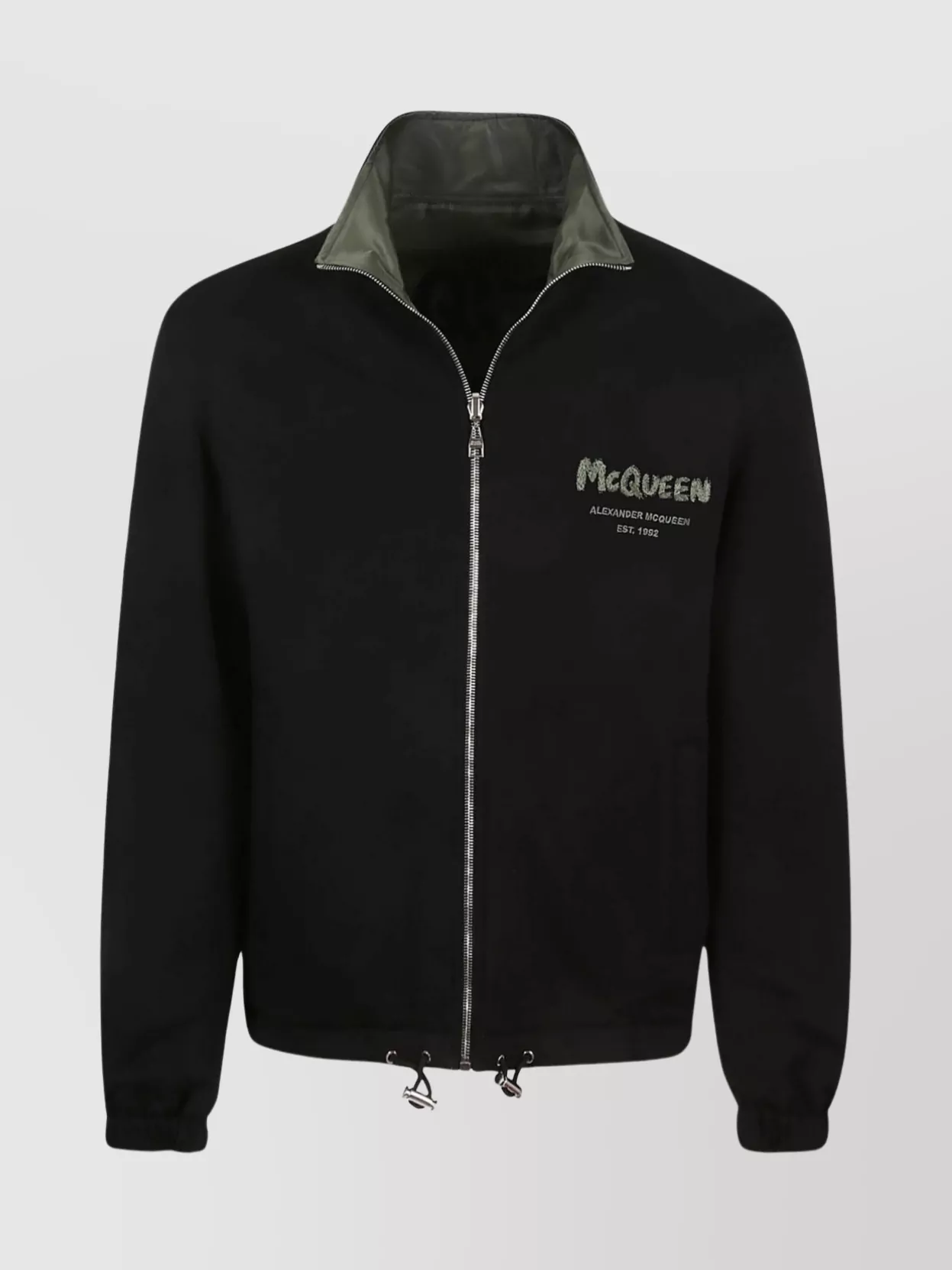Shop Alexander Mcqueen Versatile Ribbed Hybrid Jacket In Black