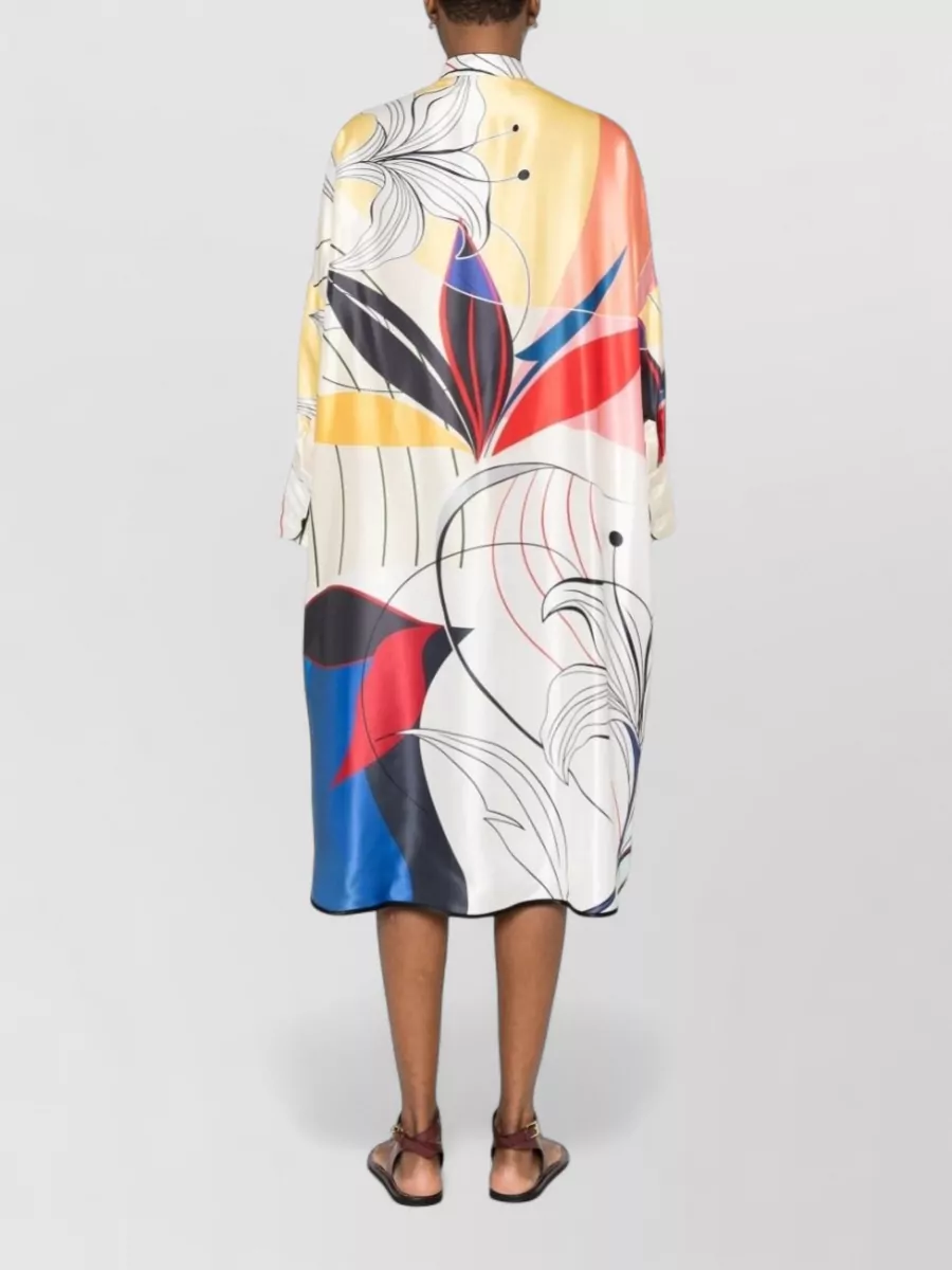 F.r.s For Restless Sleepers Silk Floral Print Midi Dress