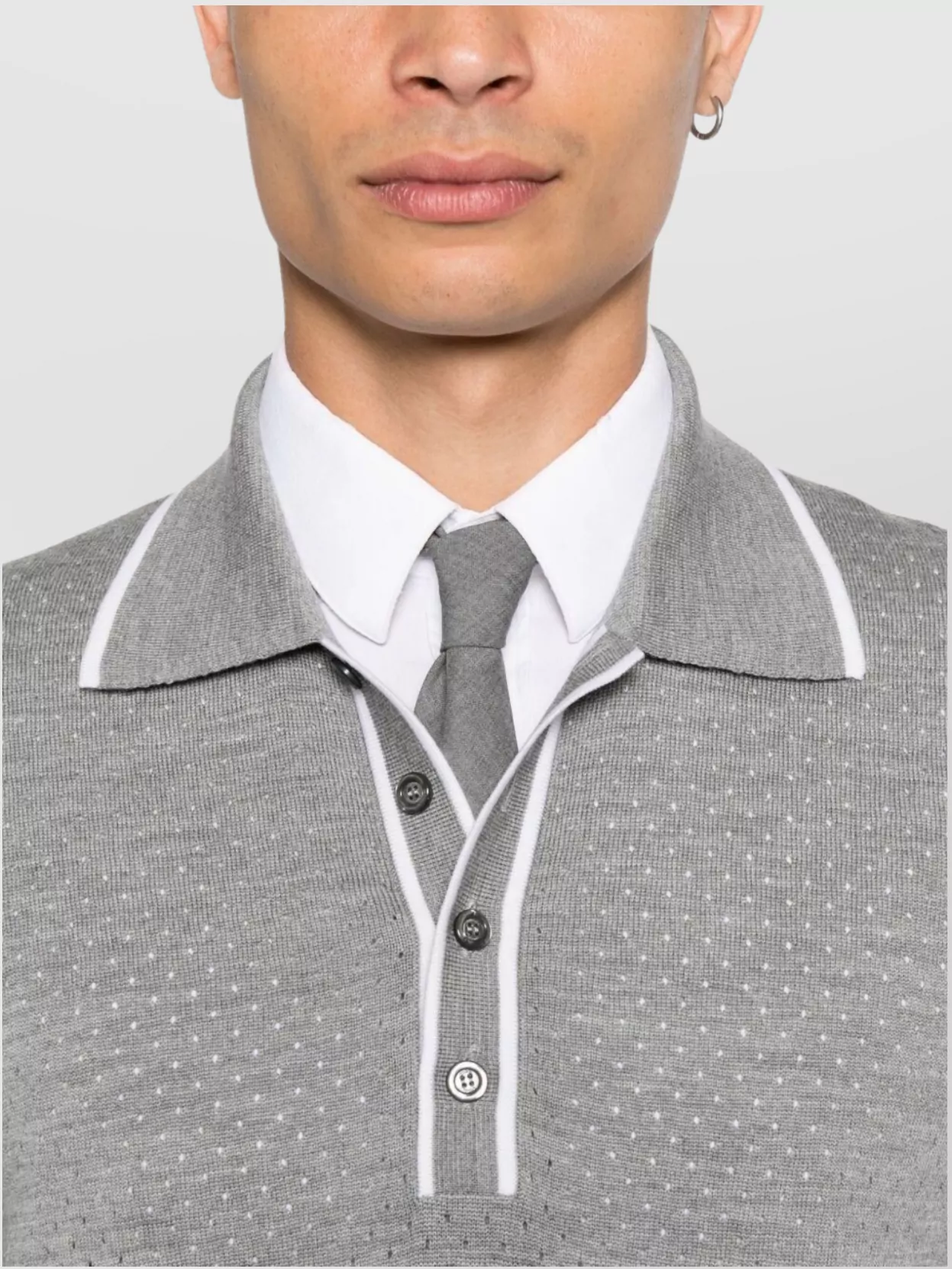 Gucci Wool Long Sleeves Polo Shirt