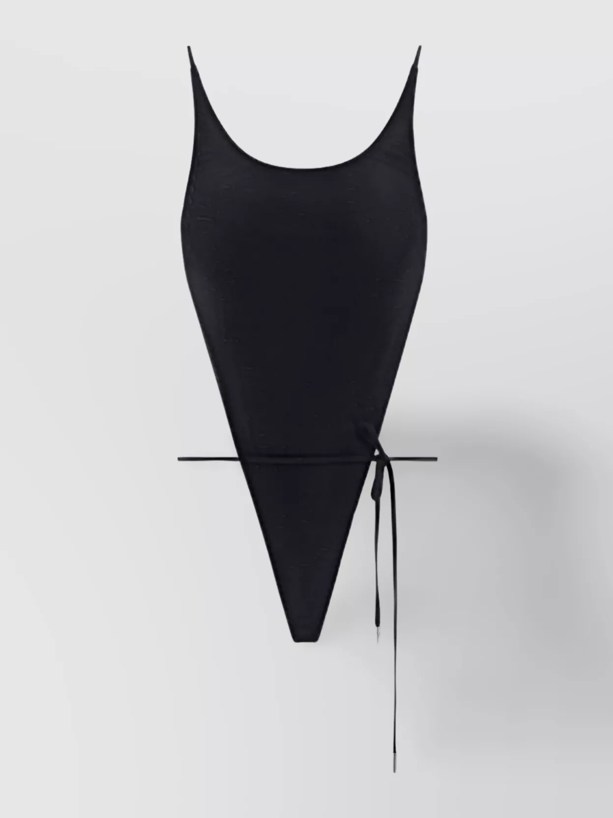 Saint Laurent High-cut Leg Monochrome Pattern One-piece Swimsuit In Black