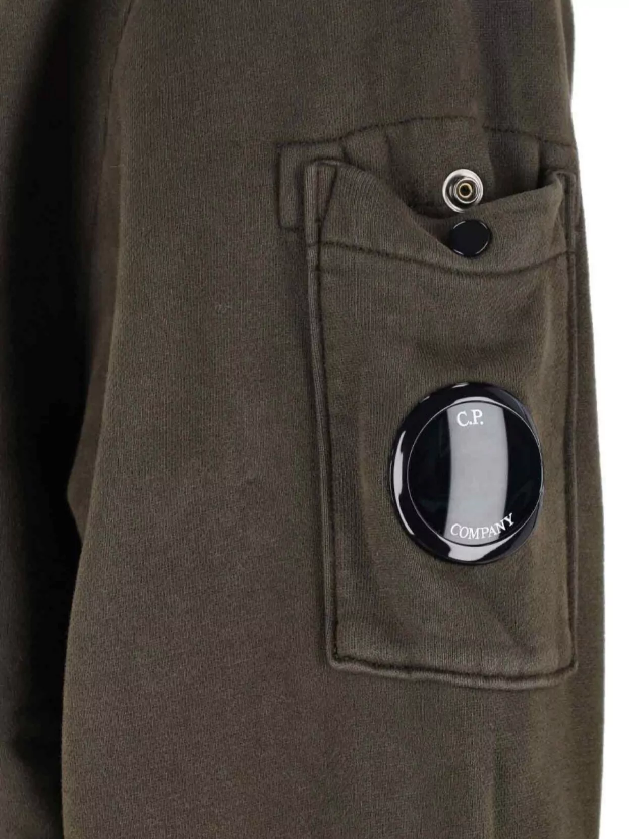C.p. Company Hooded Long Sleeve Sweatshirt With Arm Pocket