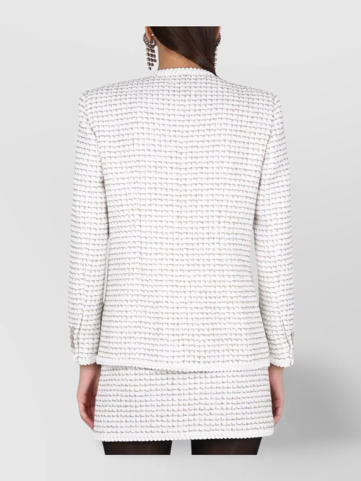 Alessandra Rich Lurex Cotton-blend Tweed Blazer