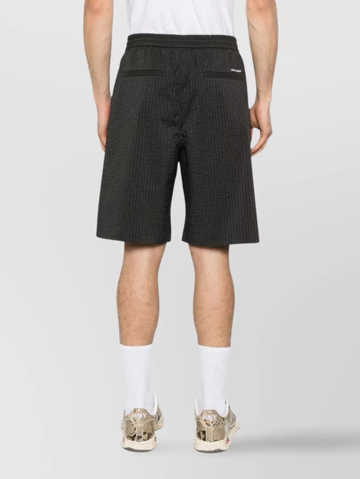 Shop Maison Kitsuné Elasticated Waistband Bermuda Shorts