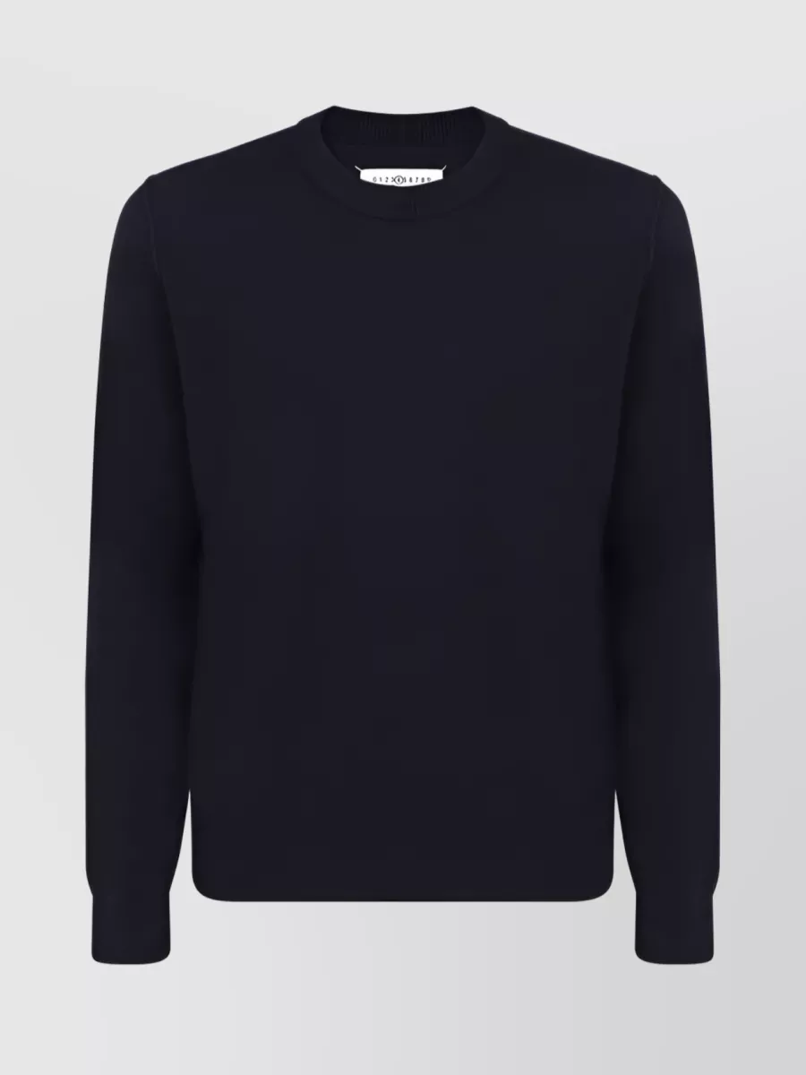 Shop Maison Margiela Elegant Crew-neck Cashmere Sweater In Blue