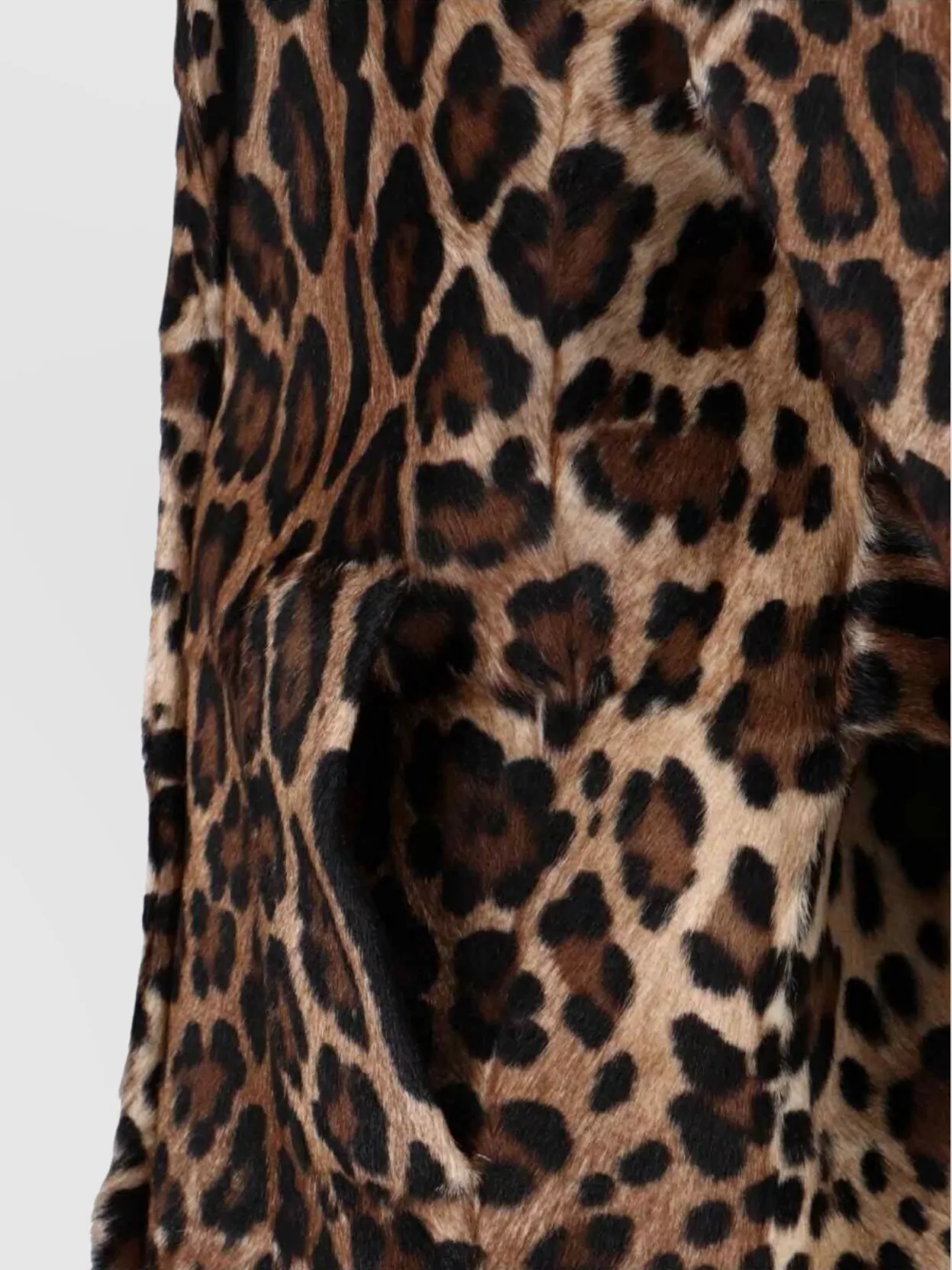 Dolce&Gabbana Animal Print Long Jacket Belted