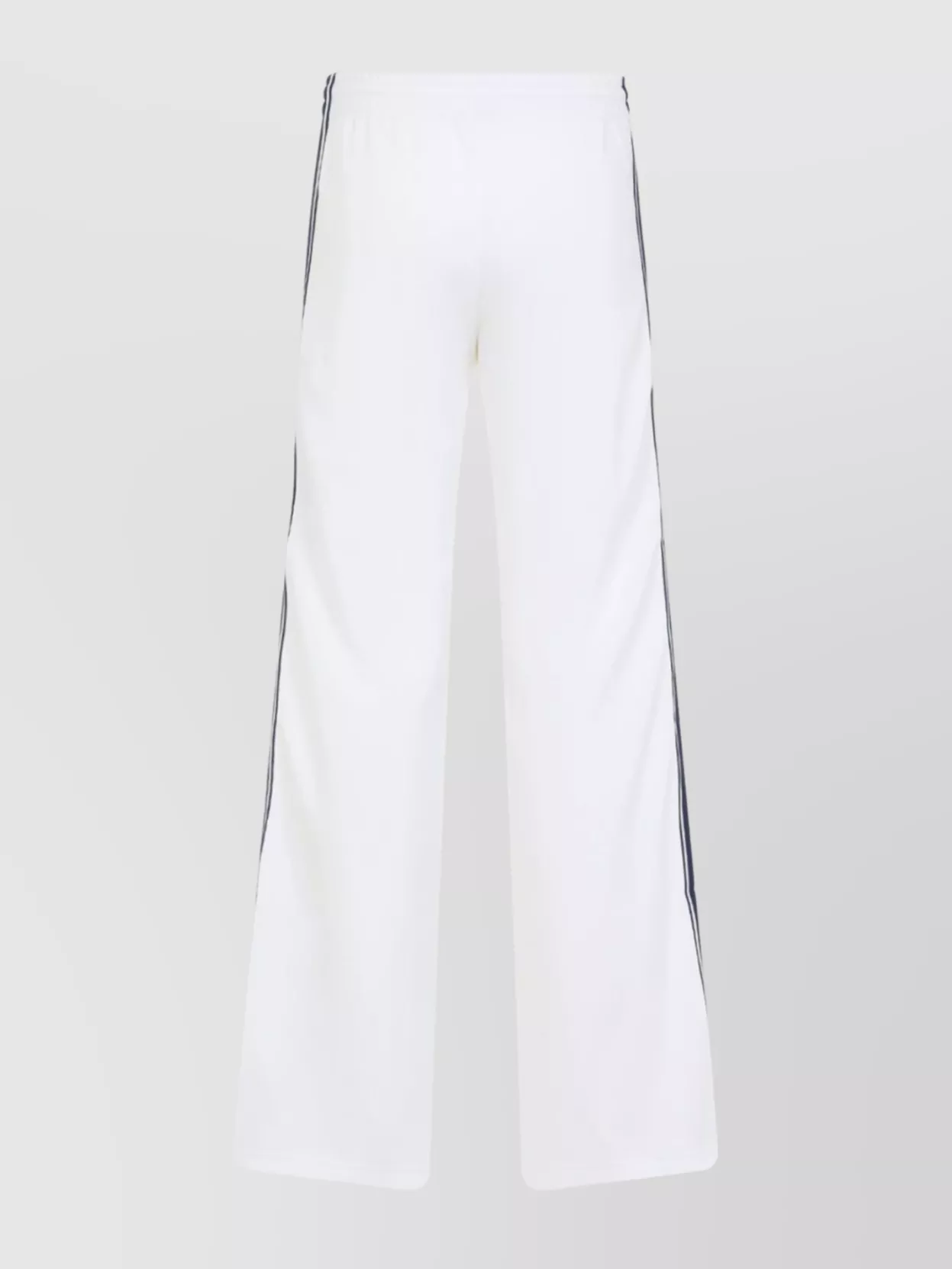 Celine Sporty Trousers With Drawstring Waist And Side Stripes In White