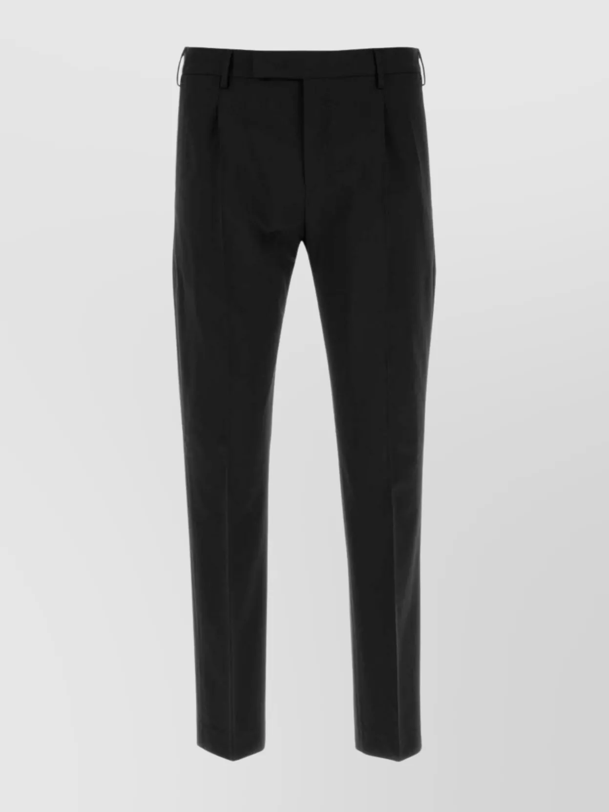 Pt Torino Pant Wool Stretch Front Pleats In Black