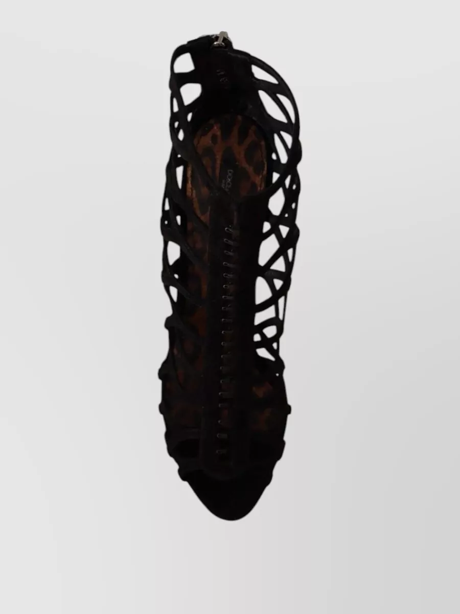Dolce&Gabbana Suede Leather Cage Sandals