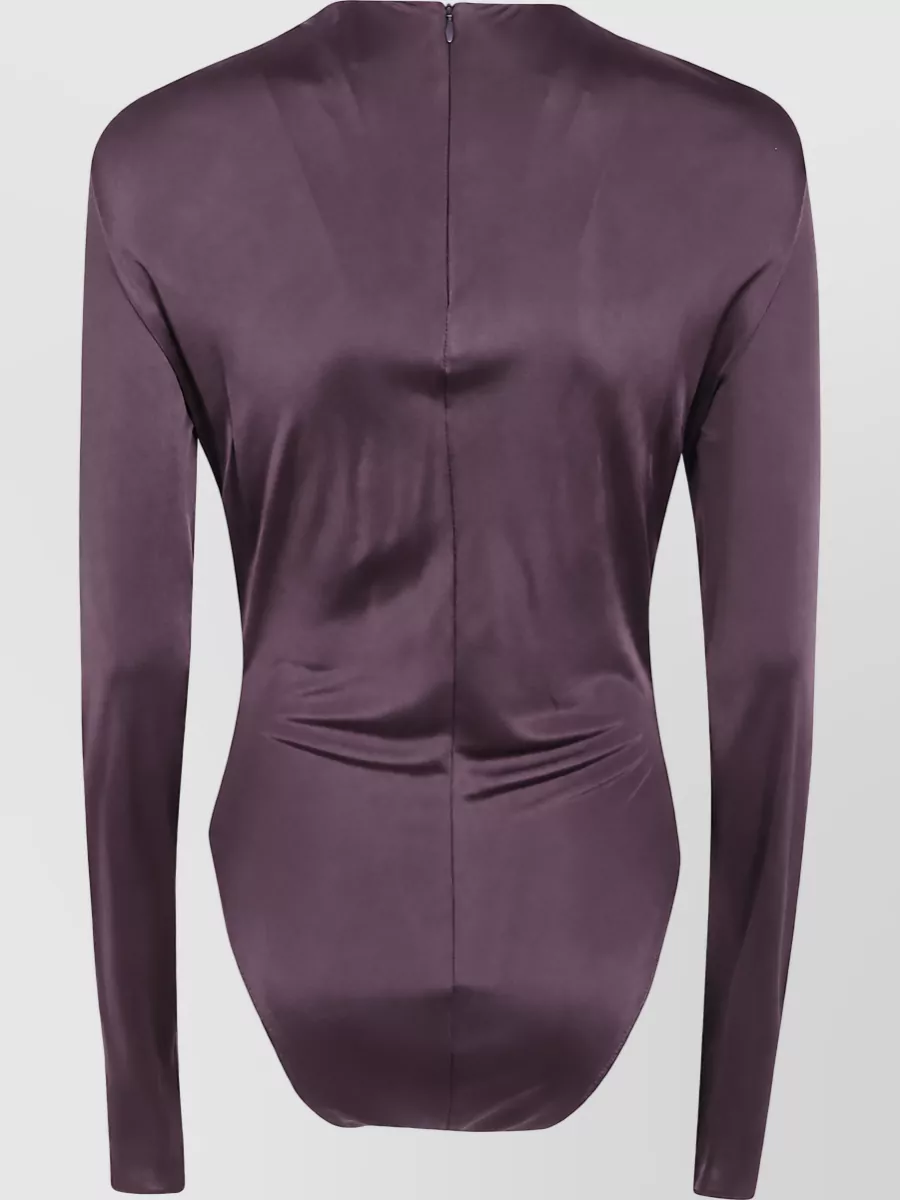 Balmain Twist Detail Long Sleeve Bodysuit