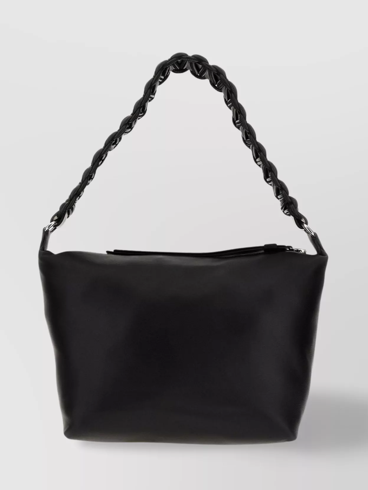 Kara Lattice Braided-strap Tote Bag In Black