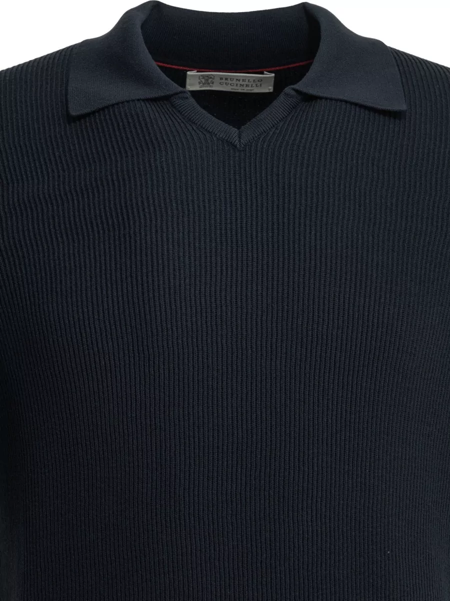 Brunello Cucinelli Linen And Cotton Polo Shirt