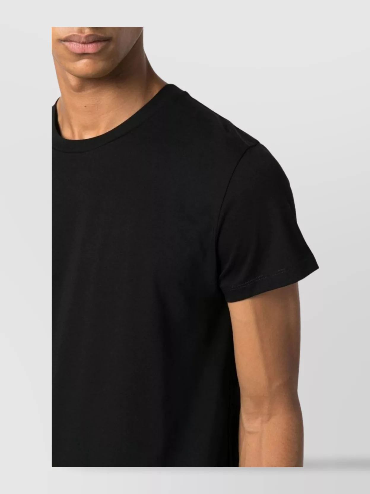 Jil Sander Ribbed Crew Neck T-Shirt With Short Sleeves