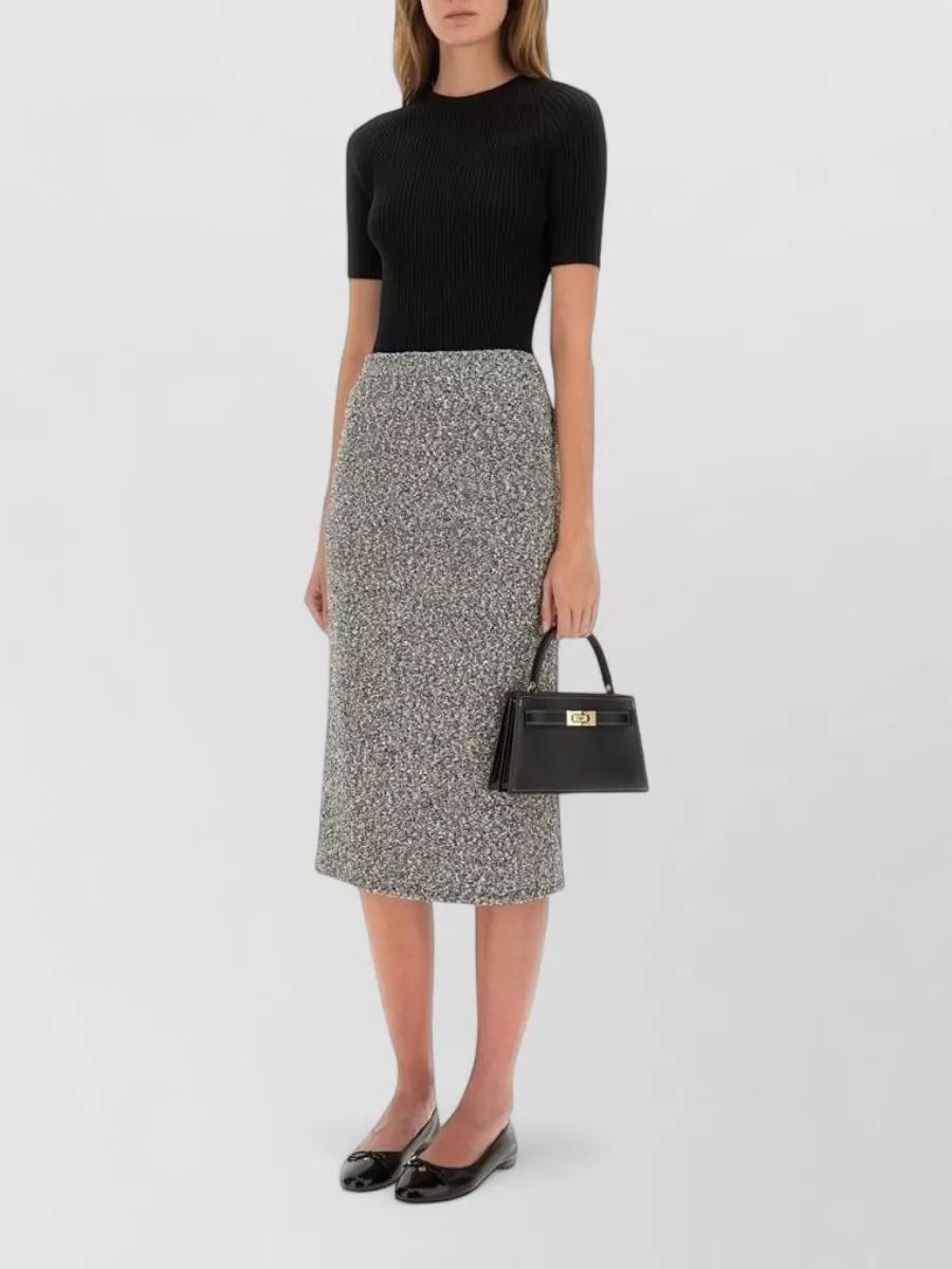 Tory Burch Ribbed slim-fit short-sleeve knitted top