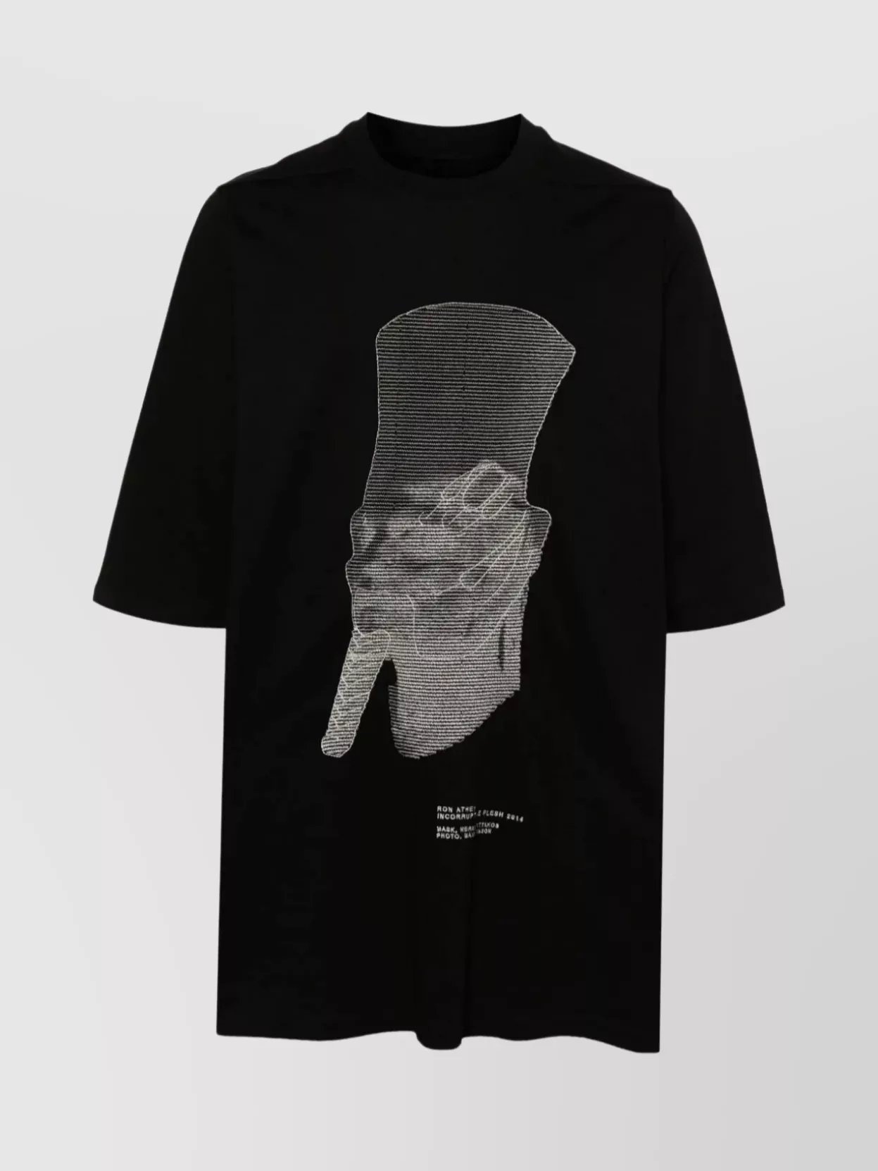 Shop Rick Owens Jumbo Crew Ss T-shirt In Black