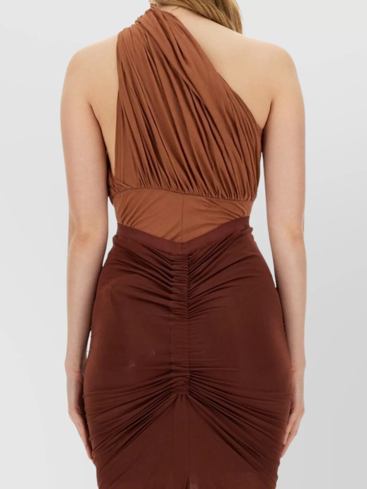 Rick Owens "Lido Drapped" One-Shoulder Bodysuit