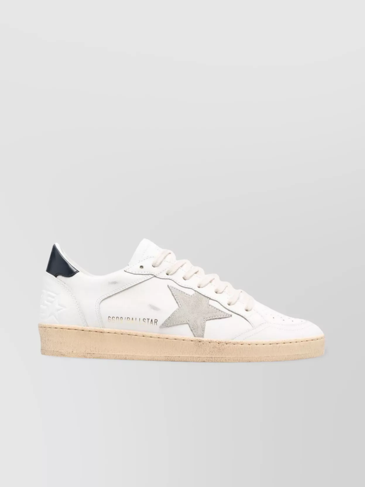 Shop Golden Goose Leather Low Top Sneakers With Distressed Effect In White