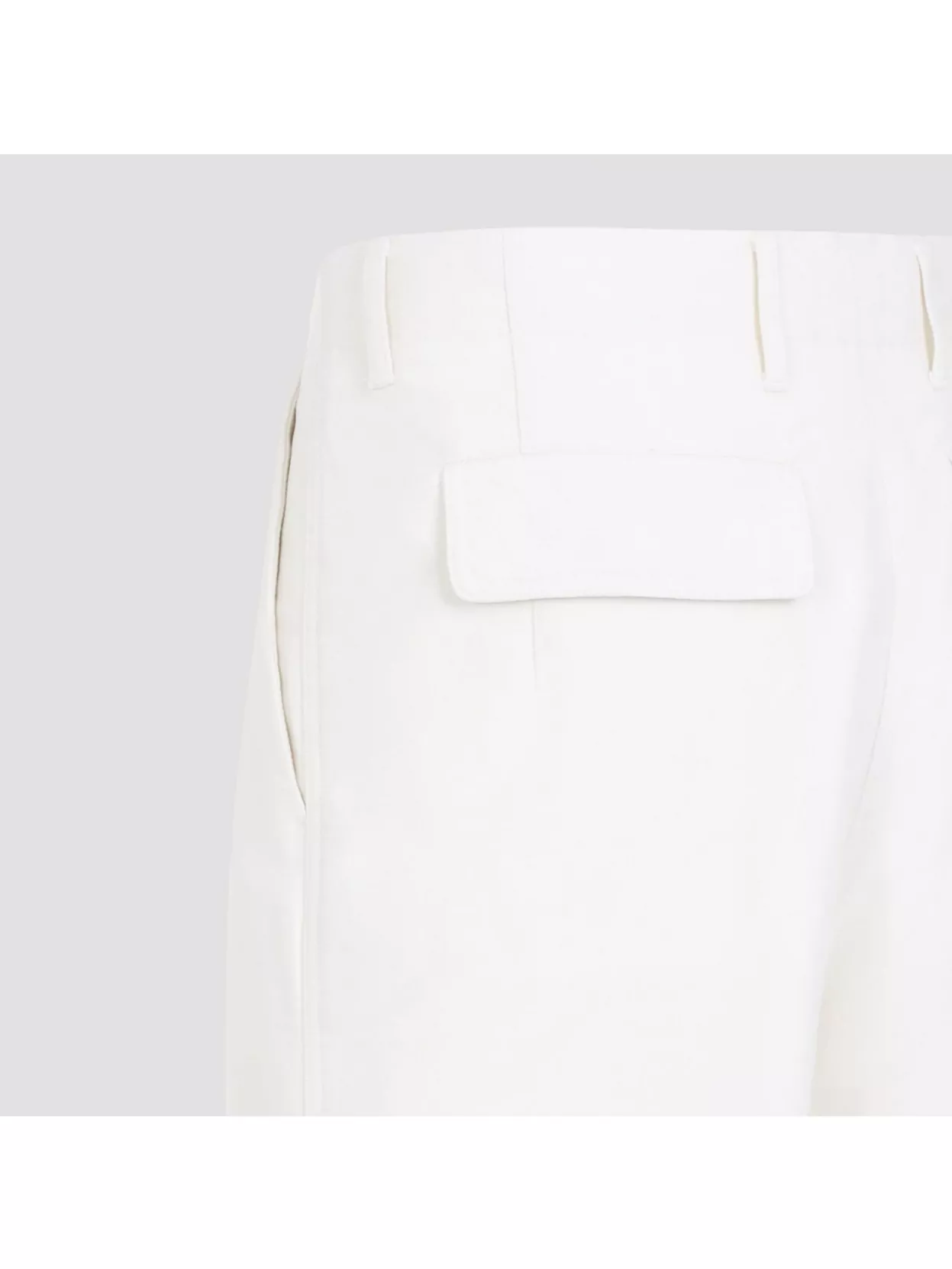Shop Zegna High Waist Pleated Cotton Cashmere Trousers In White
