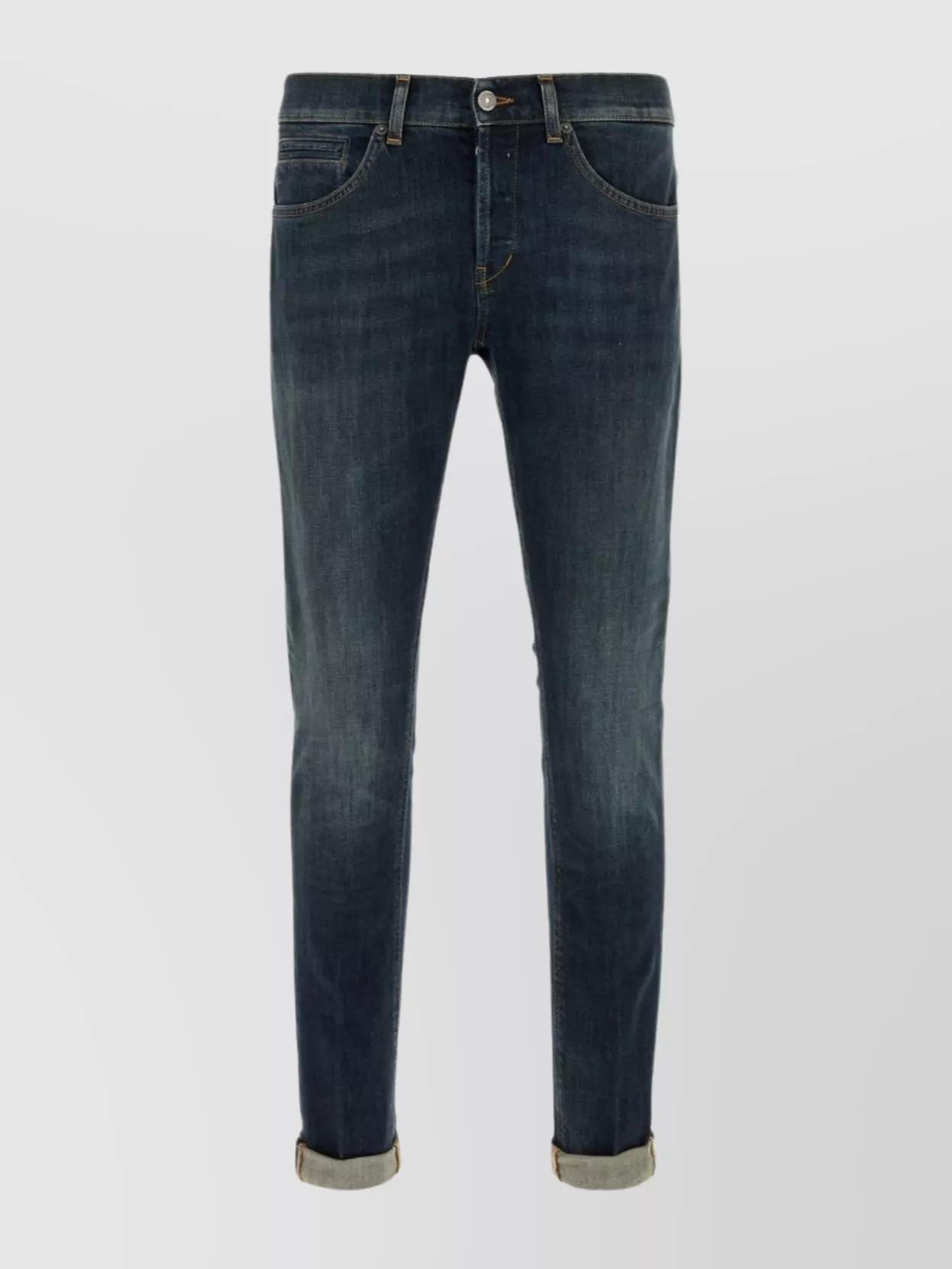 Dondup George Trousers Rolled Cuffs In Blue