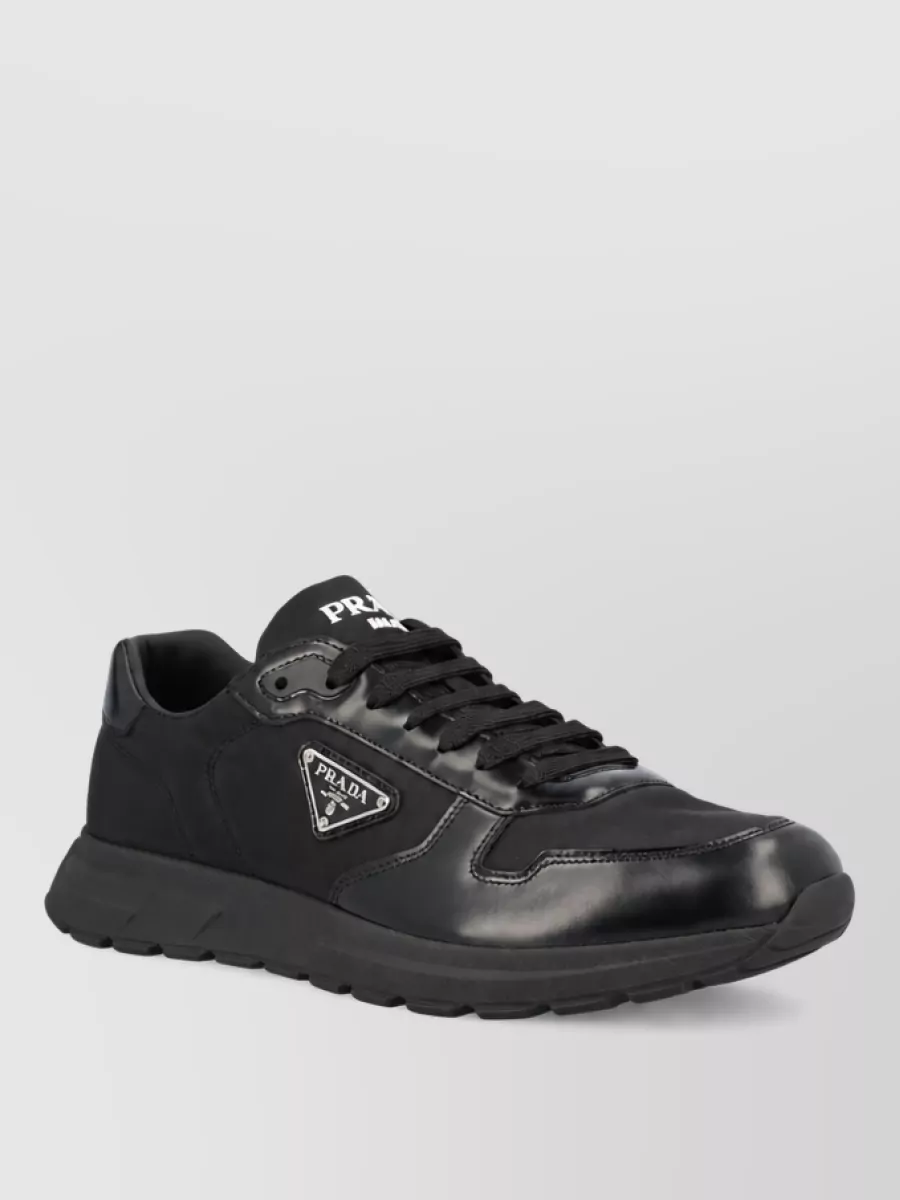Prada leather low-top sneakers