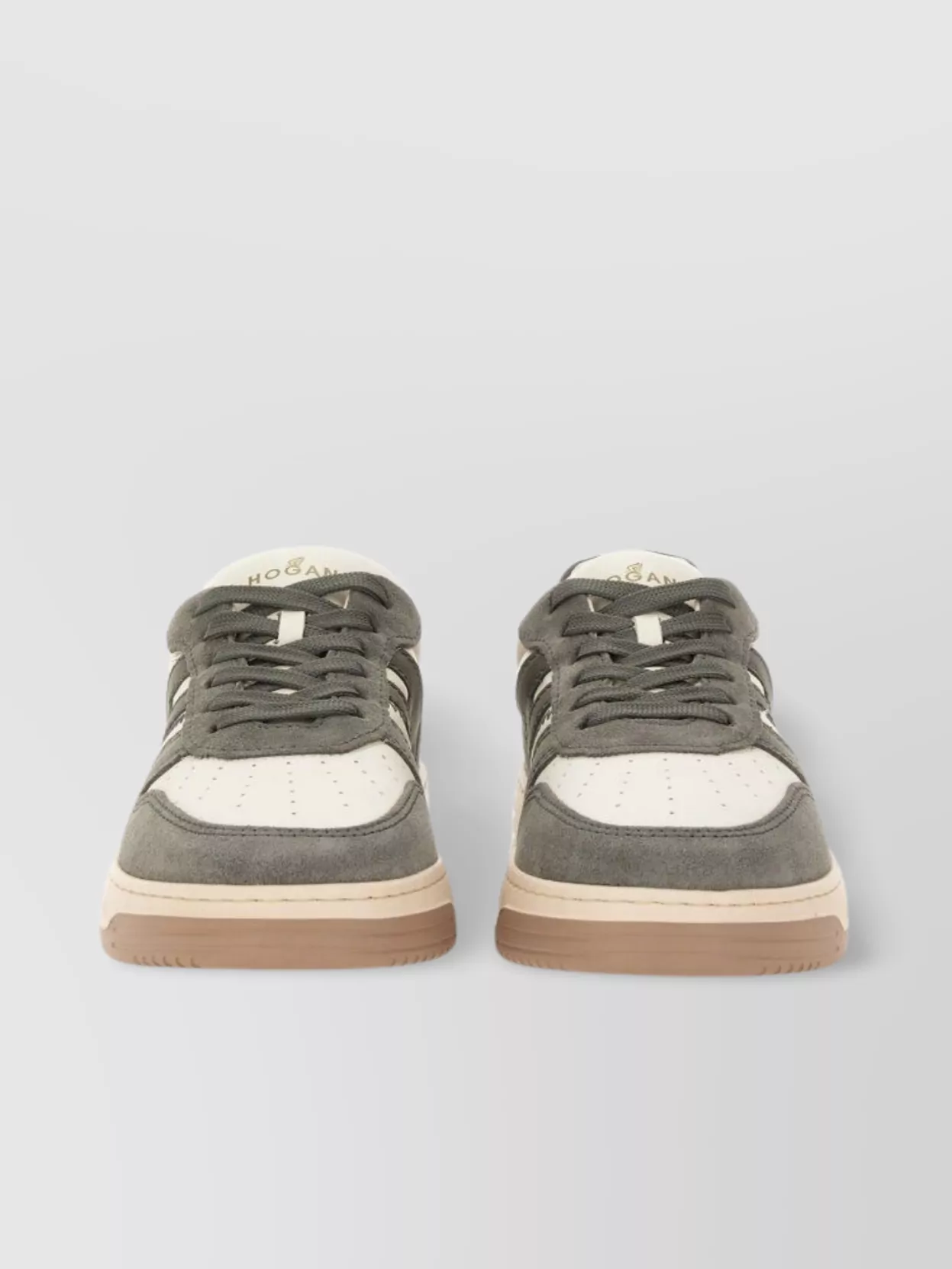 Hogan Low-Top Sneakers With Perforated Detailing And Contrast Sole