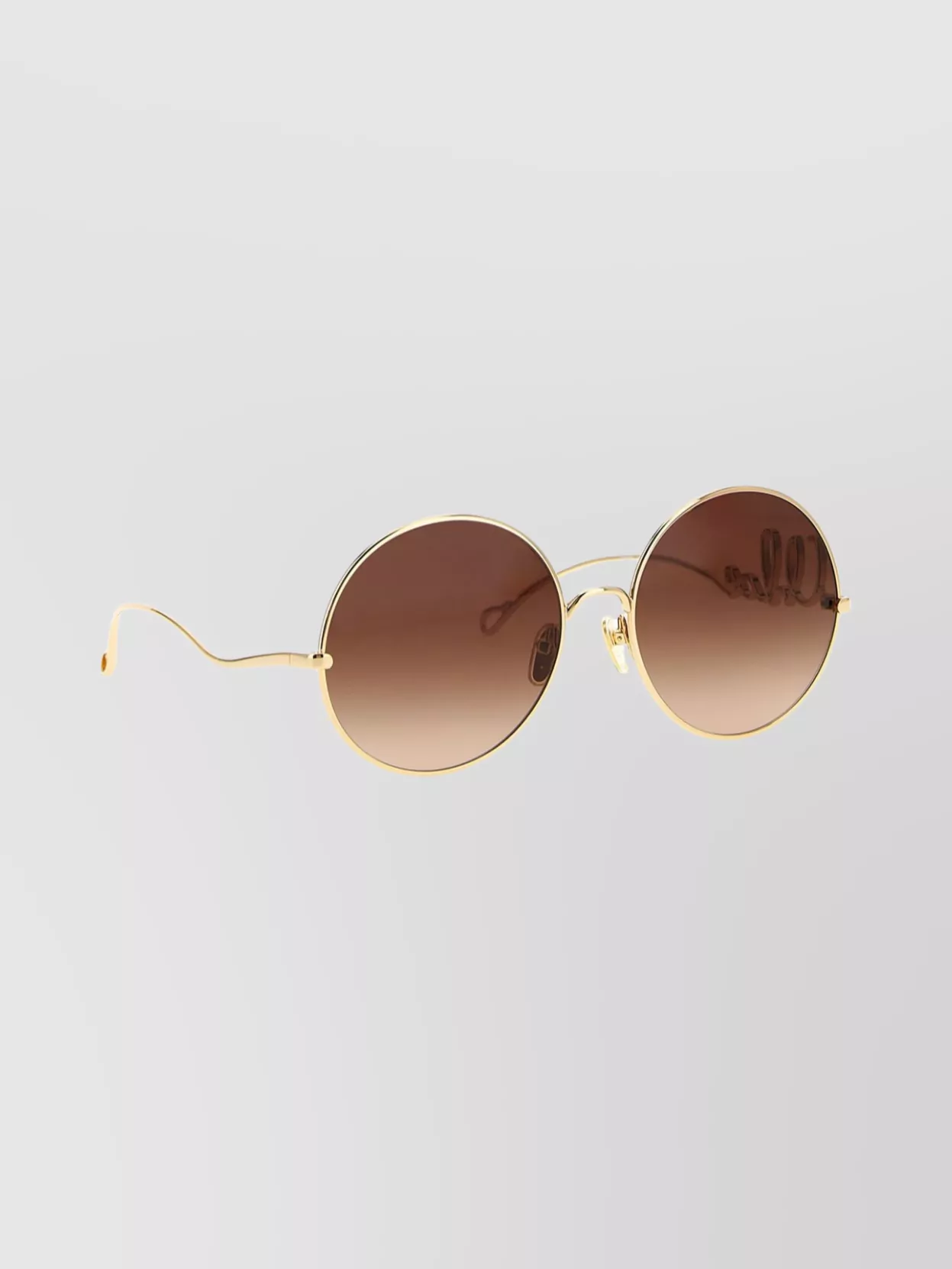 Chloé Round Frame Sunglasses Featuring Curved Temples