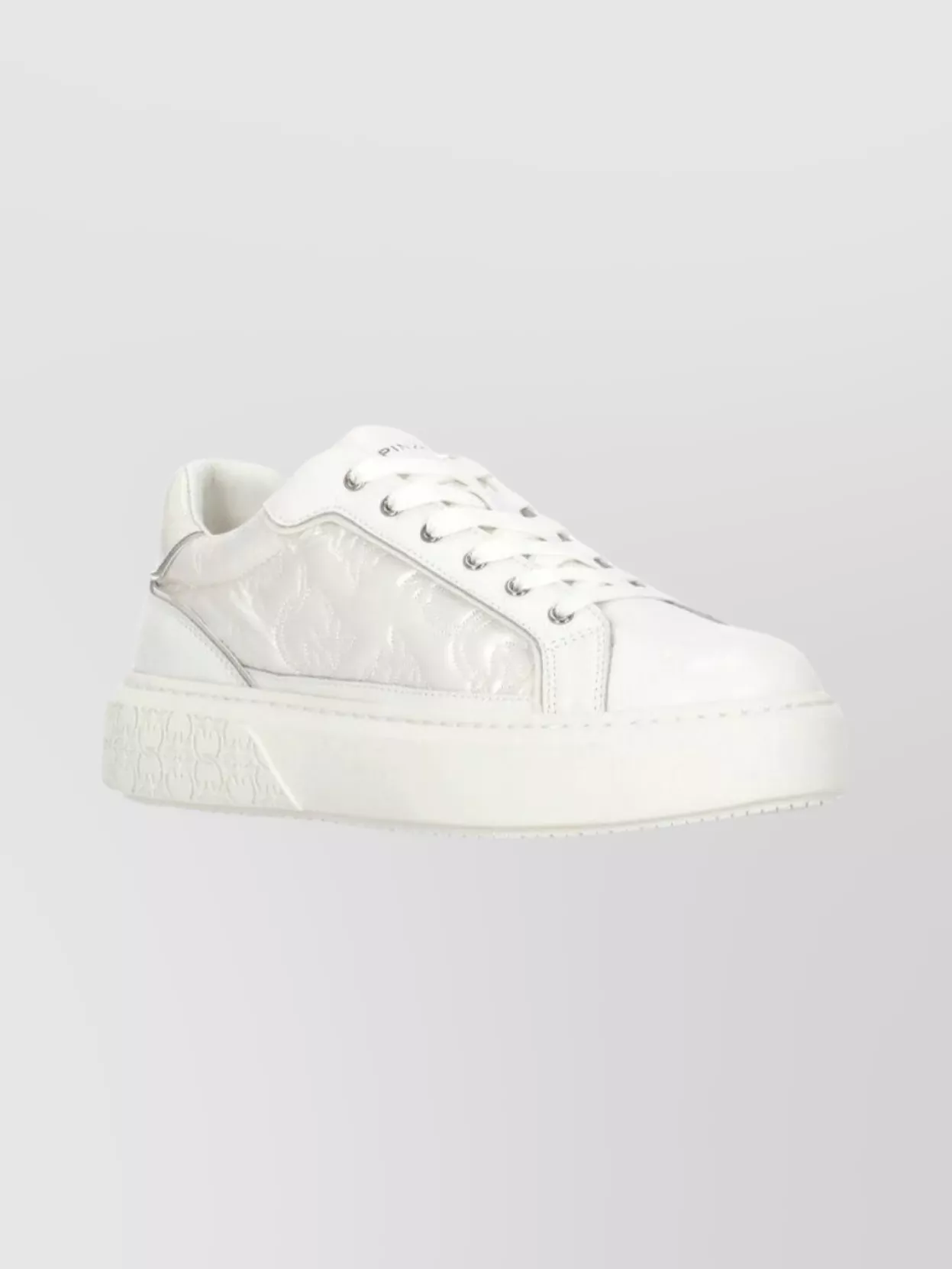 Pinko Women's Leather Sneakers Featuring Monogram Detail
