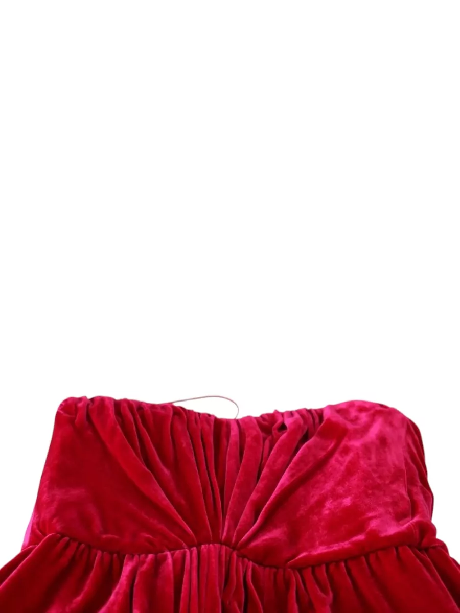 Dolce&Gabbana Silk Strapless Midi Dress