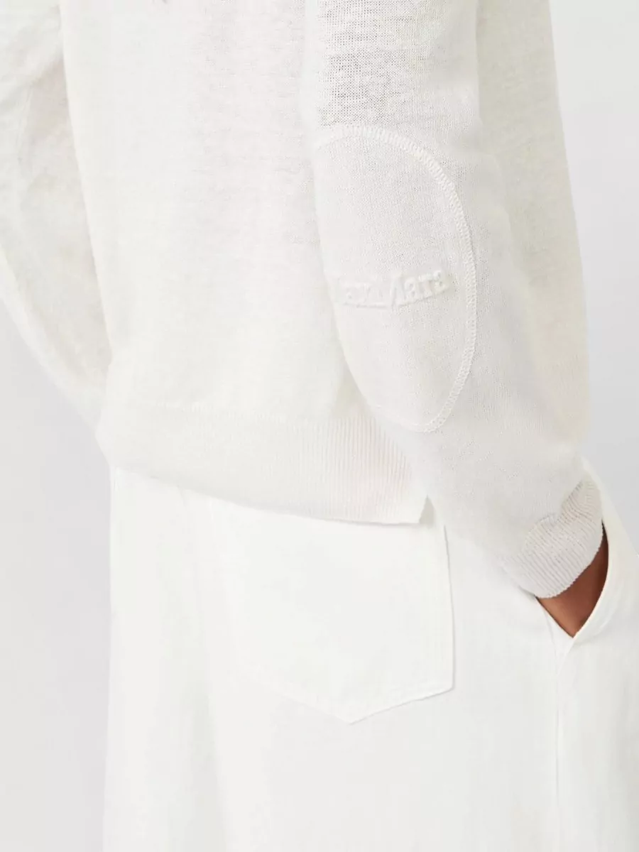 S Max Mara Linen Ribbed Crew-Neck Jumper