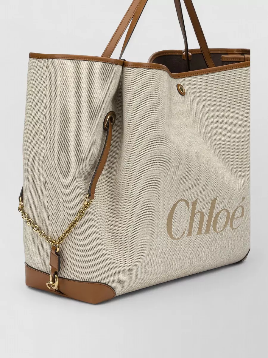 Chloé Chloé Carry Large Cotton Tote Bag