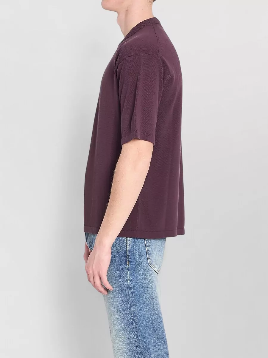 Roberto Collina Cotton Jersey Crew Neck Short Sleeve T Shirt