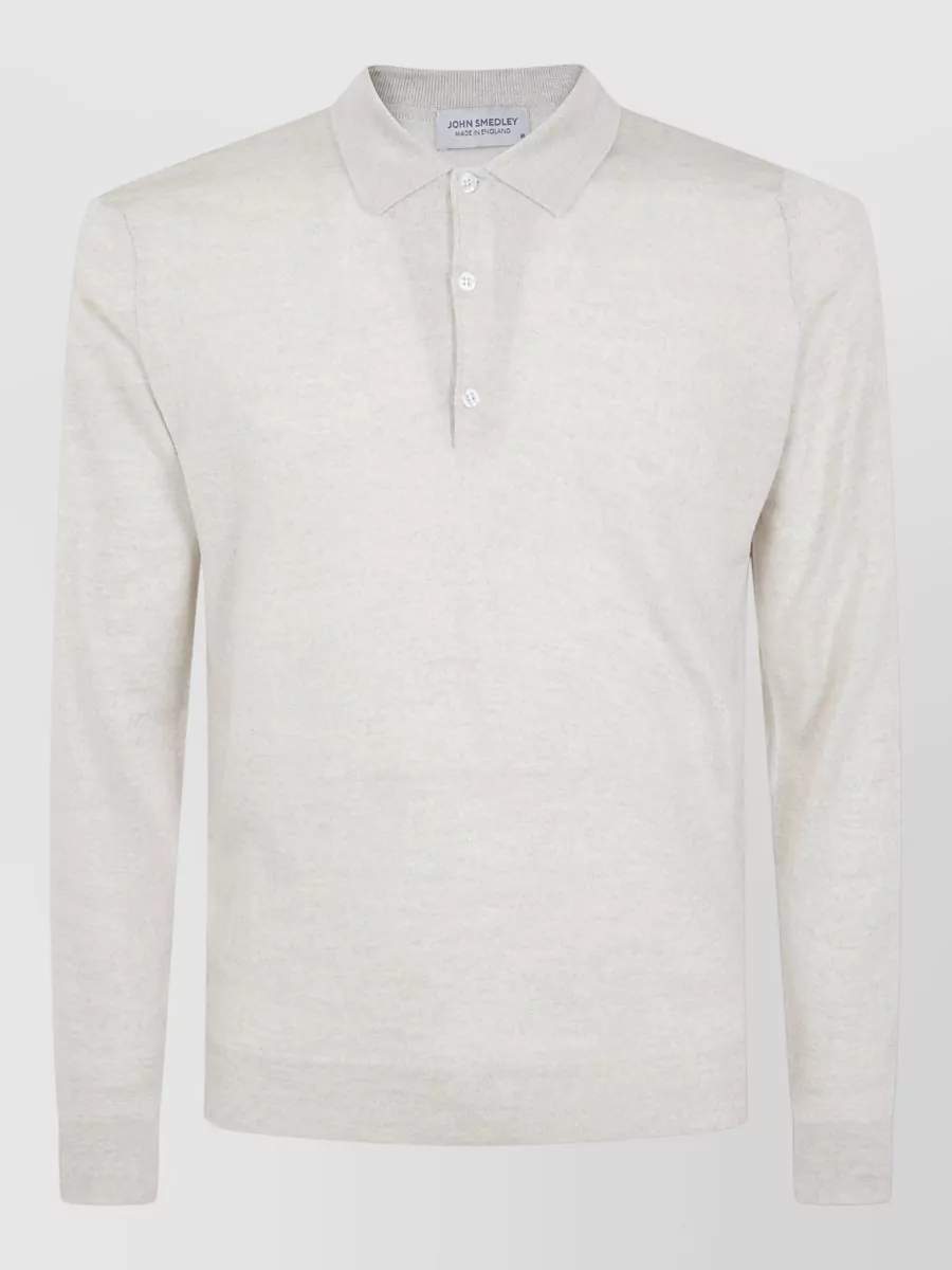 John Smedley long sleeve polo shirt