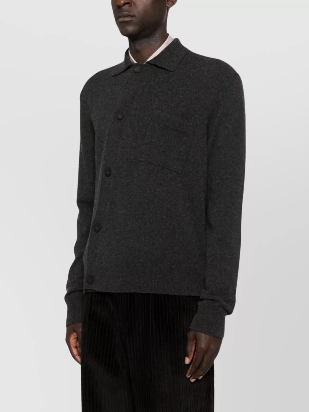 Jacquemus Crewneck Sweater With Collared Design And Pocket