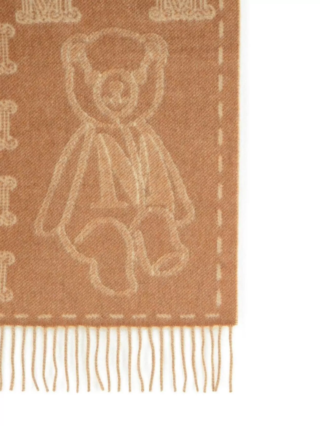 Max Mara Teddy Bear Jacquard Cashmere Scarf