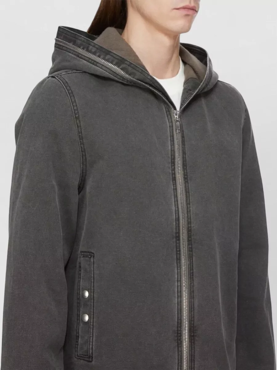 Rick Owens Drkshdw Denim Padded Hooded Jacket