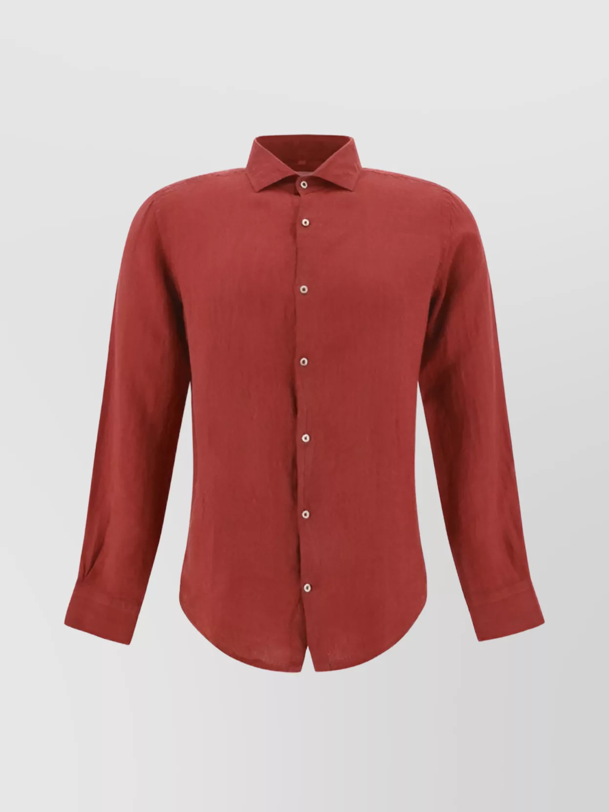 Shop Brooksfield Collar Curved Hem Monochrome Pattern Shirt