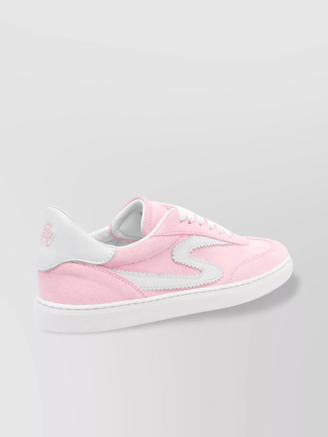 Stuart Weitzman Round Toe Suede Sneakers With Contrast Heel