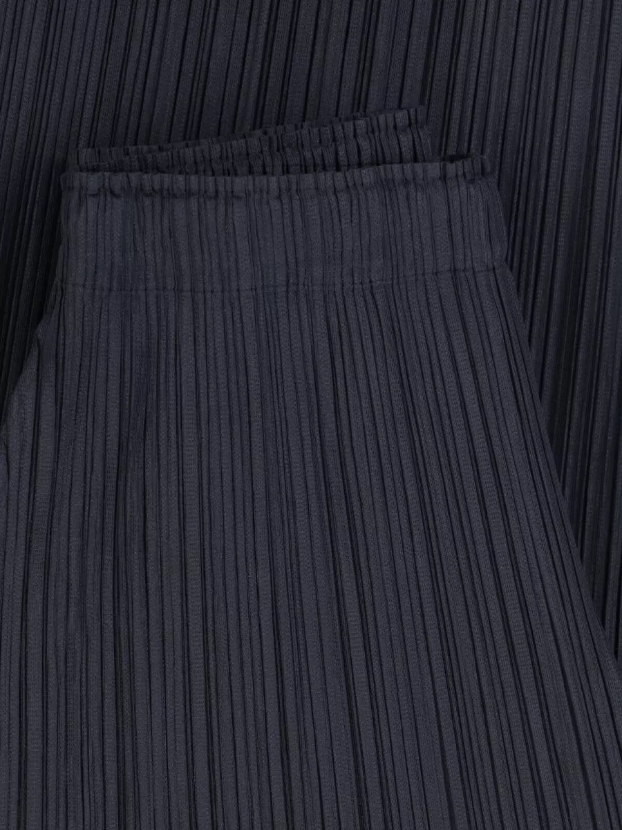 Pleats Please Issey Miyake Pleated Relaxed-Fit Wide-Leg Straight-Leg Pants