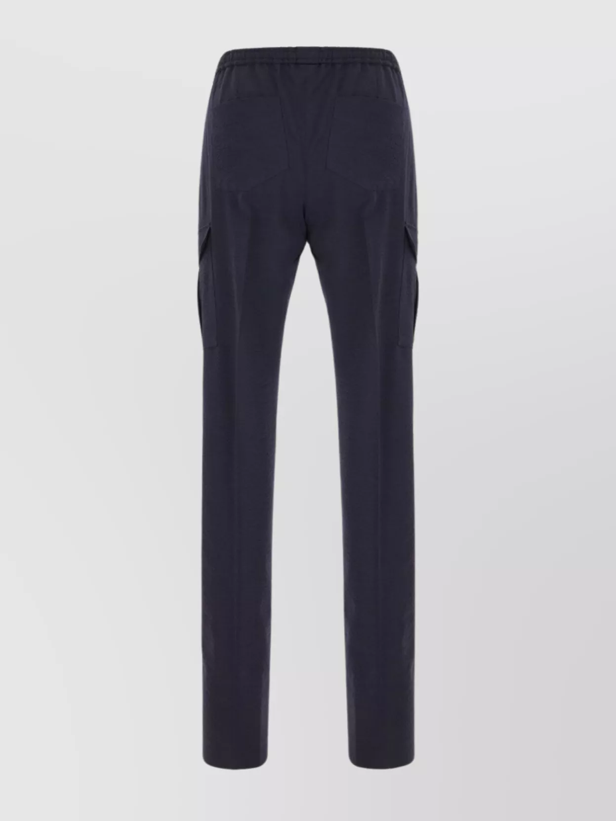 Pt Torino Joggers Wool Elastic Waistband In Blue