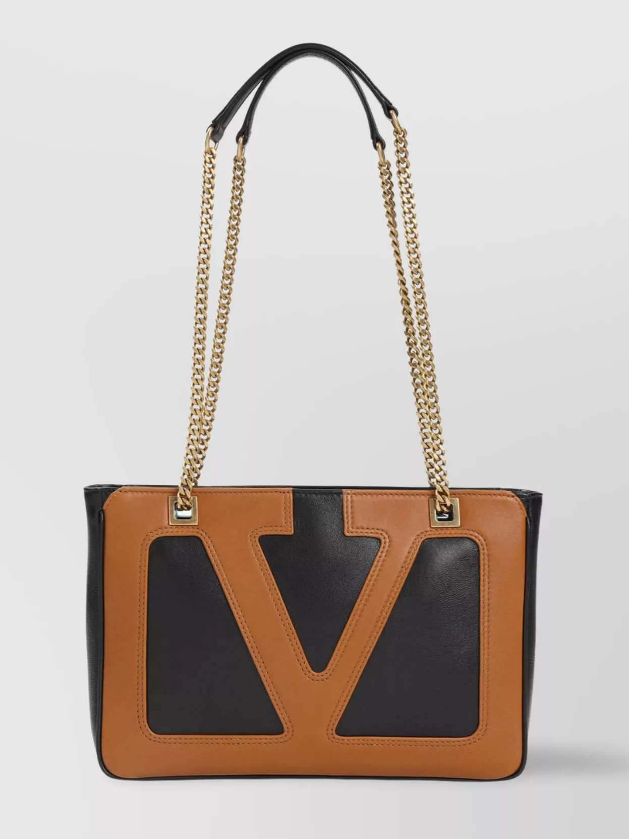 Valentino Garavani Black Nappa Leather Small Viva Superstar Shoulder Bag In Multi